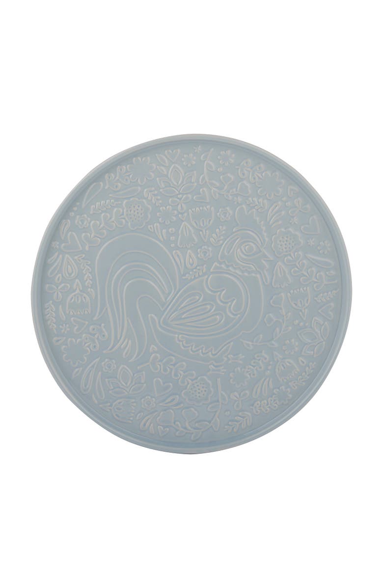 MASON CASH Home to Roost Round Platter, 12-Inch, Main, color, Blue