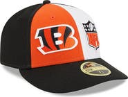 New Era Men's New Era Orange/Black Cincinnati Bengals 2023 Sideline Low Profile 59FIFTY Fitted Hat
