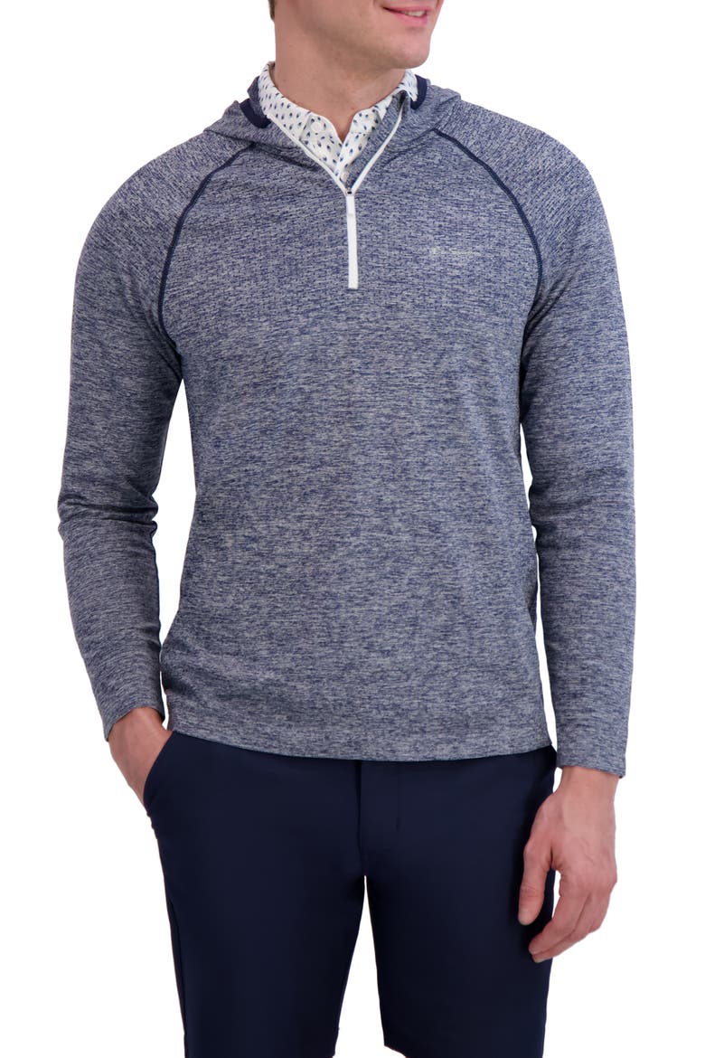 Seamless Knit Golf Pullover Hoodie, Main, color, NAVY