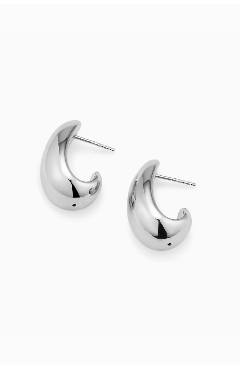 Oradina Sterling Silver Contour Drop Earrings, Alternate, color, Silver
