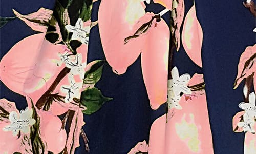 Joe-ella Kids' Lemon Print Party Dress In Navy