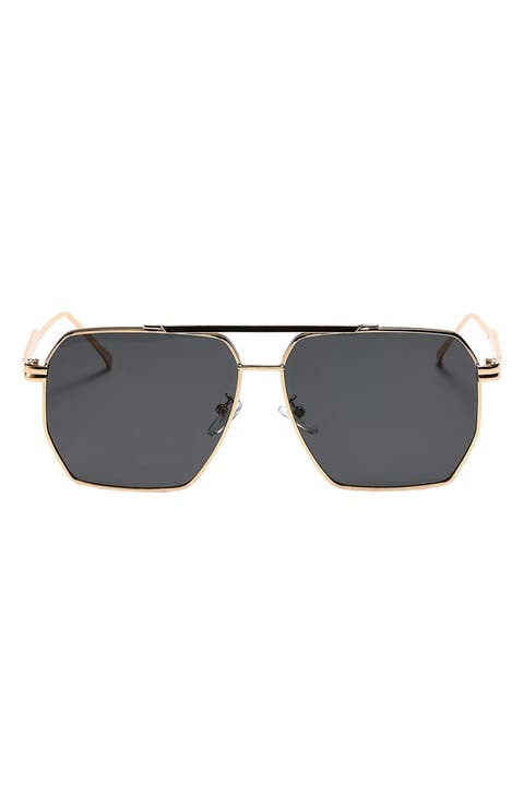Goldie 60mm Polarized Aviator Sunglasses