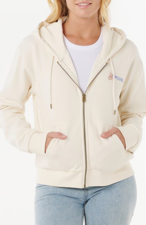 Rip Curl Summer Graphic Full Zip Hoodie In White