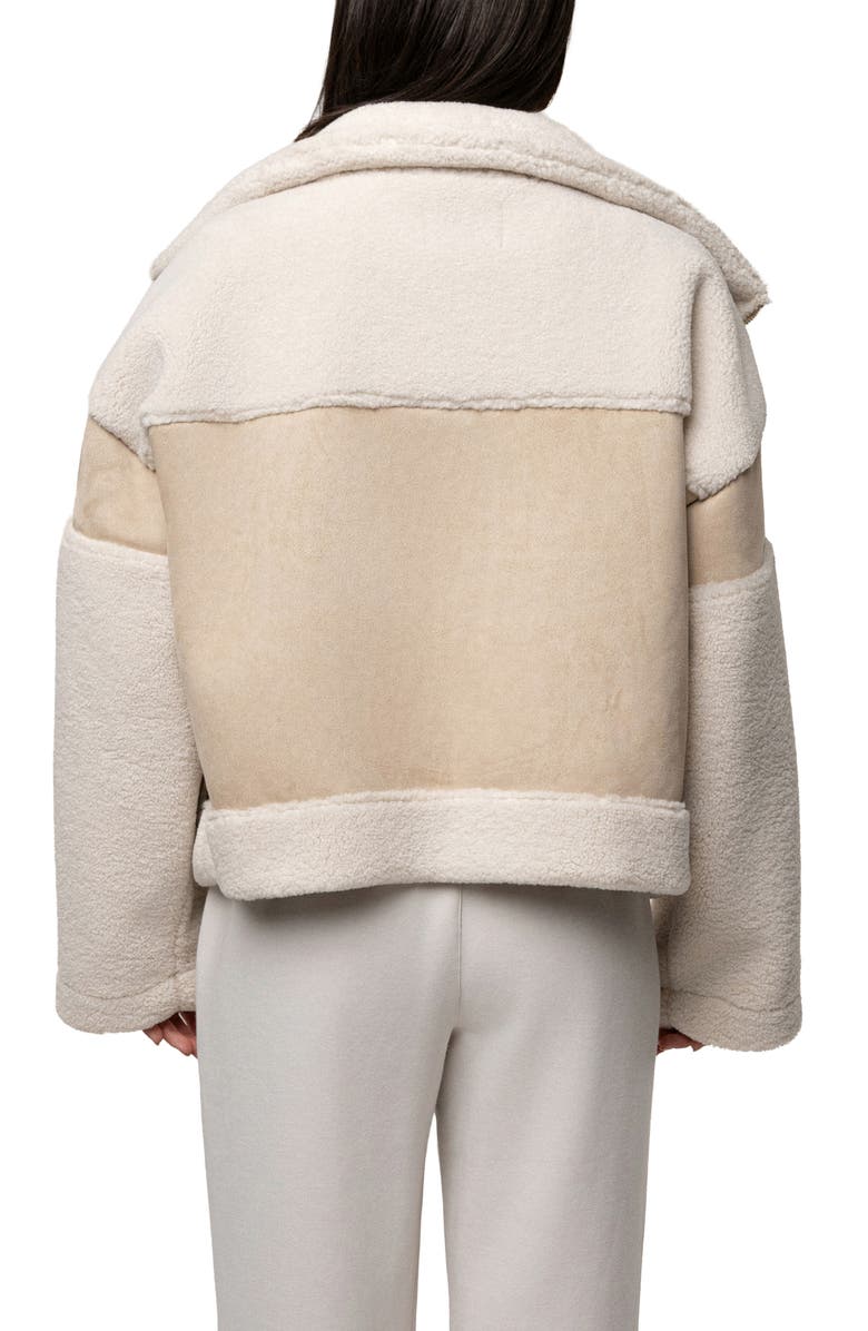 JLUXLABEL Faux Shearling Coat, Alternate, color, Sand