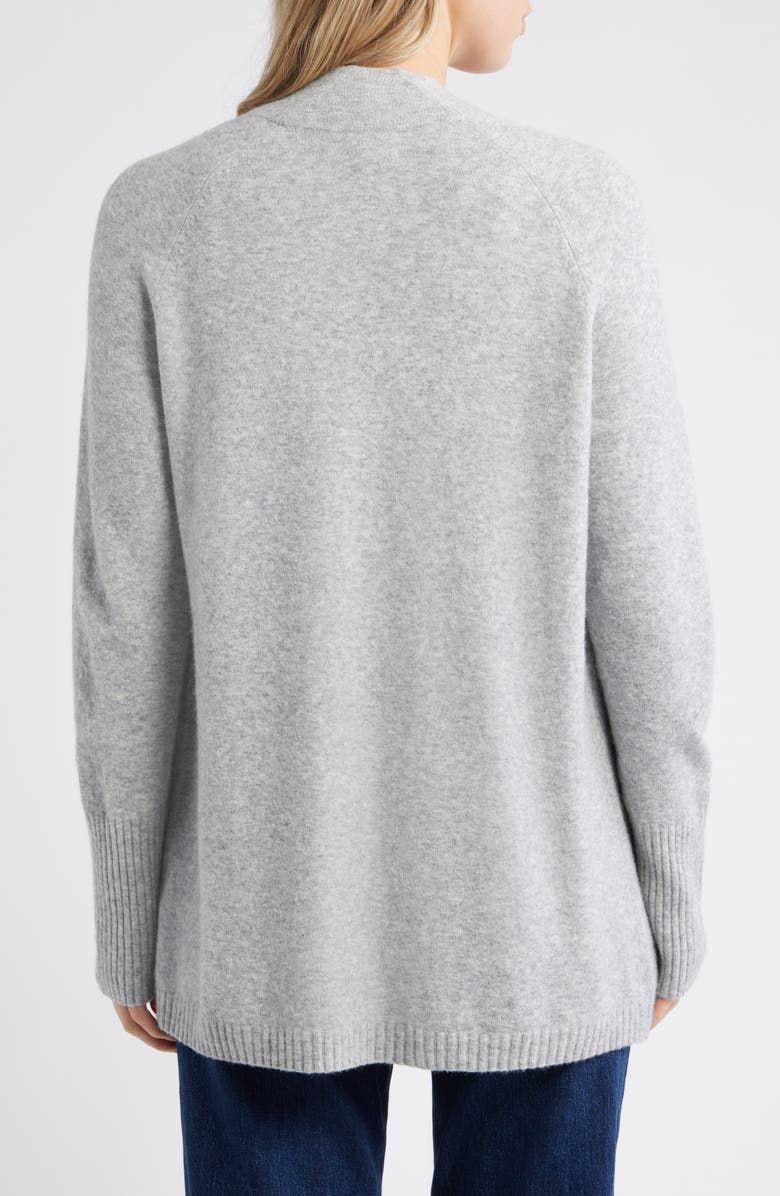 Caslon<sup>®</sup> Open Front Cardigan, Alternate, color, Grey Heather