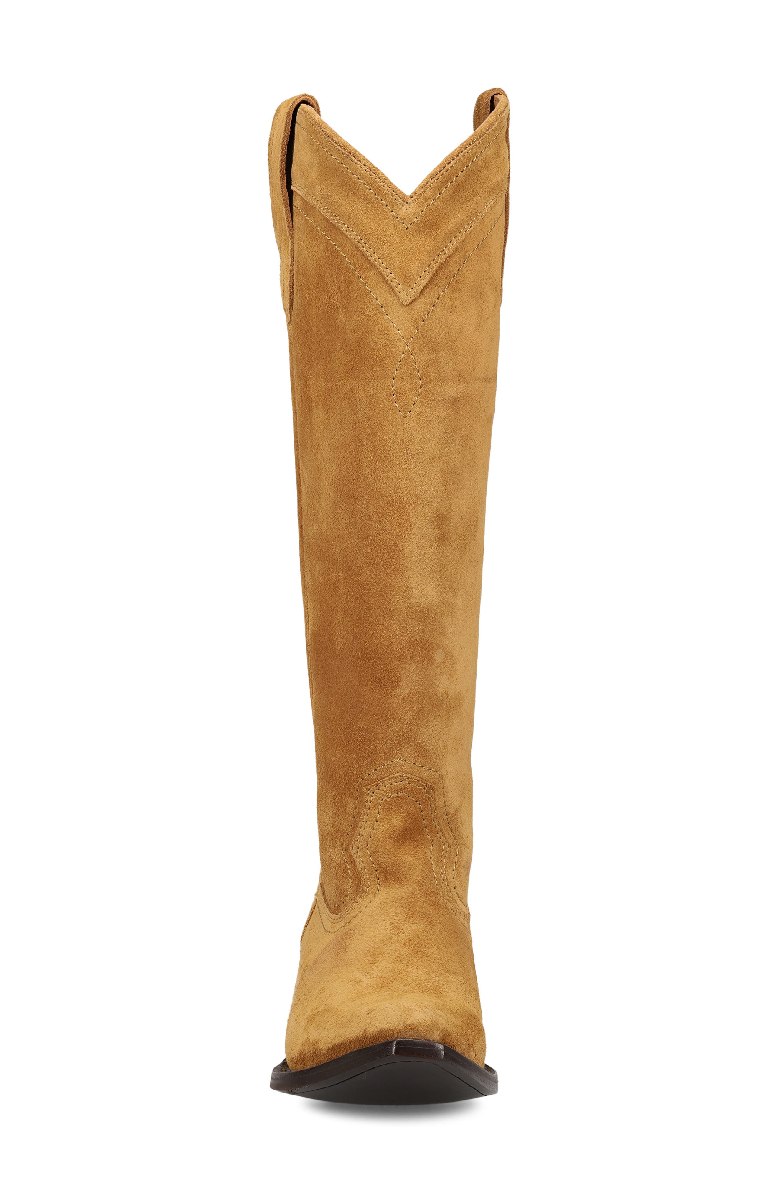Frye Sacha Knee High Western Boot, Alternate, color, Barley