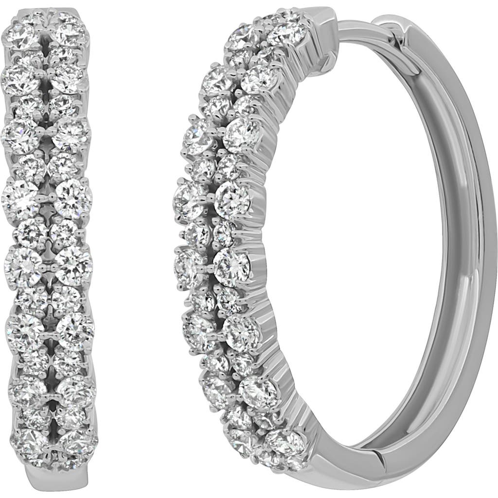 Bony Levy Liora Diamond Hoop Earrings In 18k White Gold