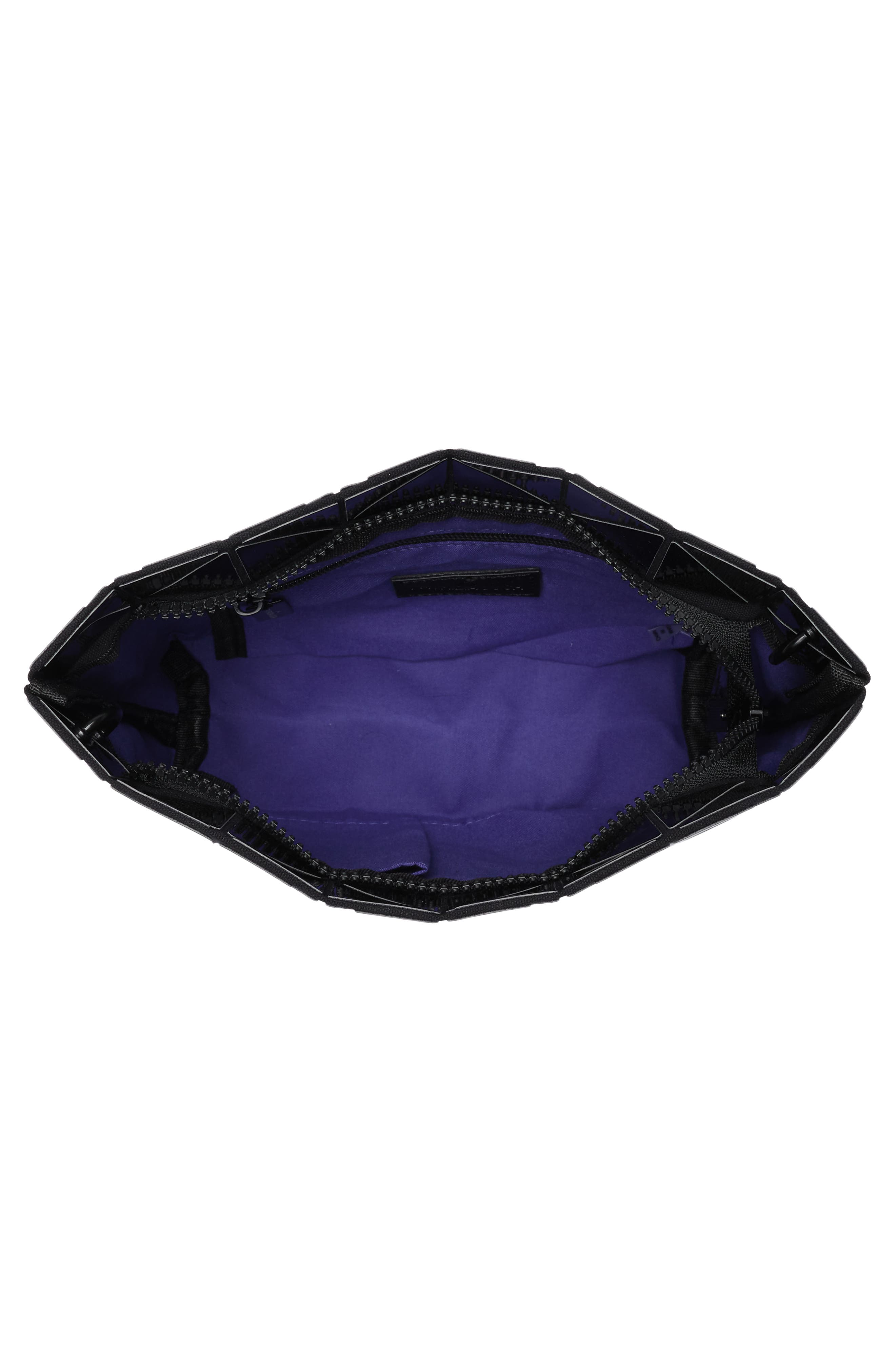 PATRIZIA LUCA Chevron Convertible Clutch, Alternate, color, Shiny Black