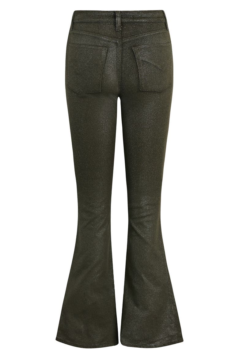 Holly Glitter High Waist Flare Jeans, Alternate, color, CYPRESS GLITTER
