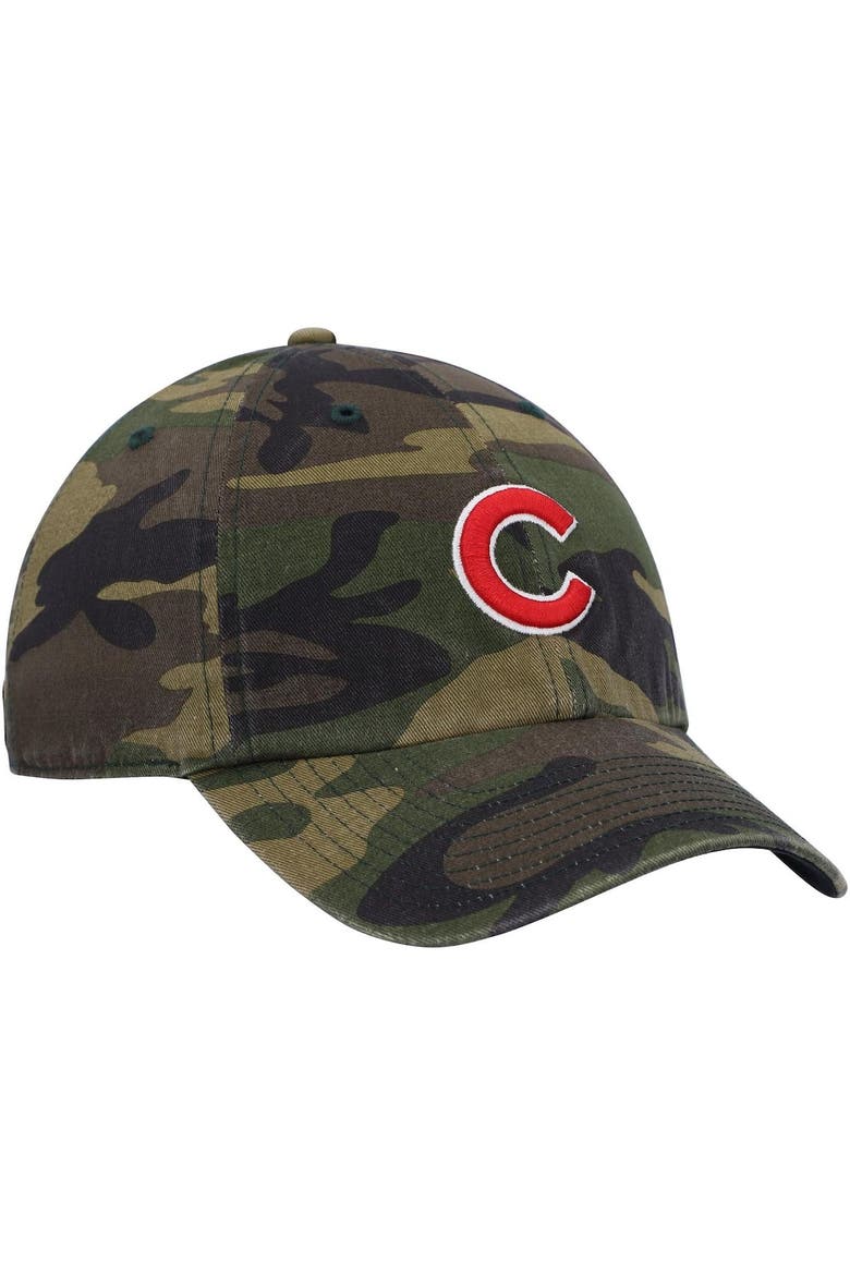 Men's '47 Camo Chicago Cubs Logo Clean Up Adjustable Hat, Alternate, color, Camo