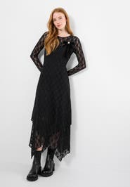 Joe Browns Stretch Lace Hanky Hem Maxi Dress