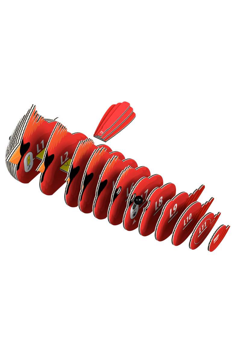 Cardinal 3D Puzzle, Alternate, color, No Color