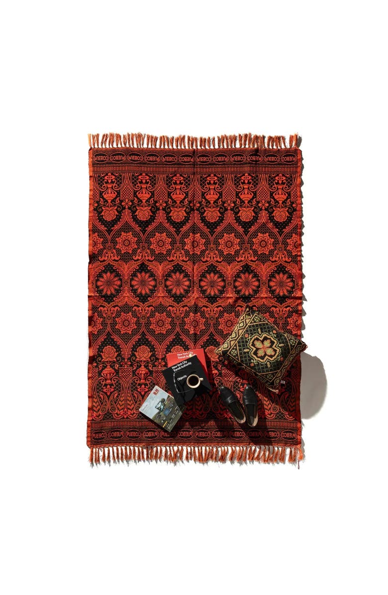 PUEBCO Reversible Jacquard Rug, Alternate, color, Black