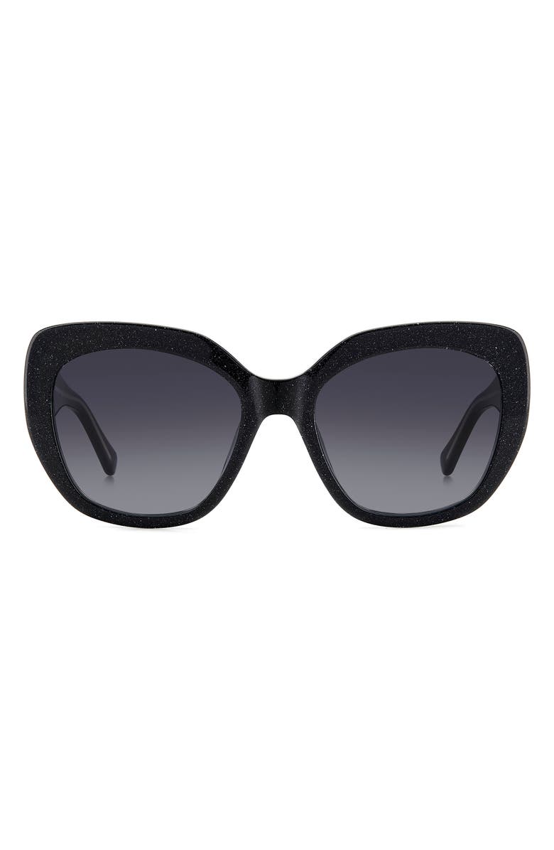 Kate Spade New York winslet 55mm gradient round sunglasses, Main, color, Black/ Grey Shaded