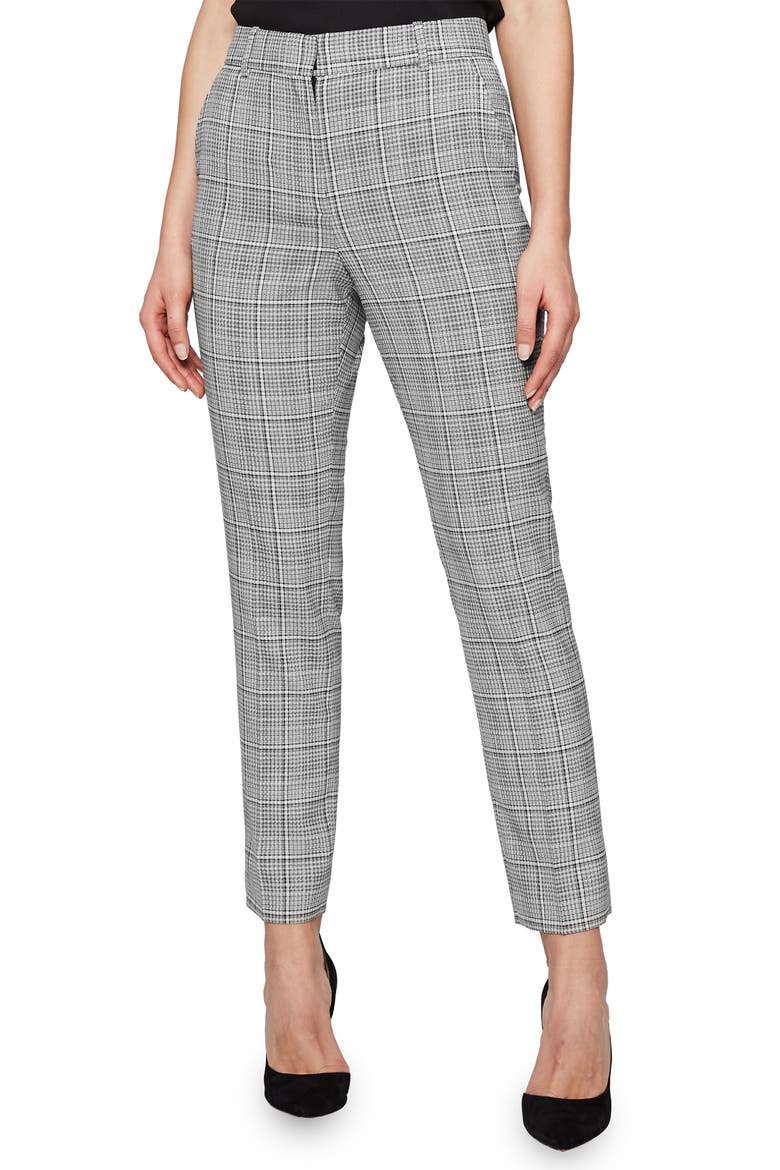 Alenna Ankle Trousers, Main, color, BLACK/ WHITE