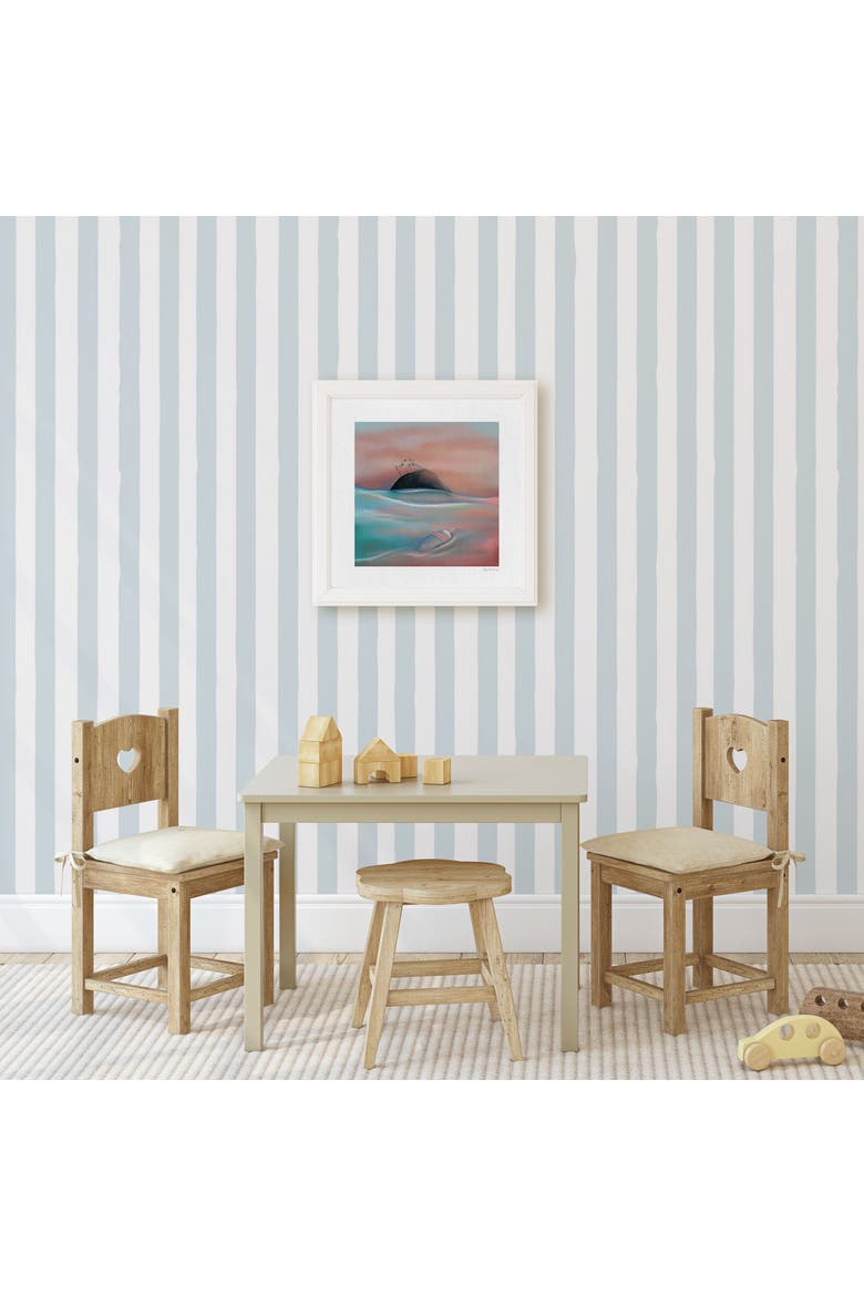 Buoy & Island Framed Museum Quality 12" x 12" Art Print, Alternate, color, Multicolored