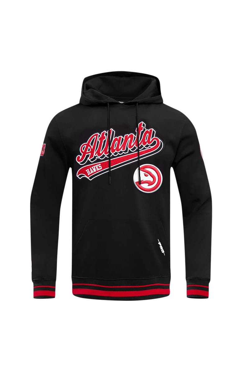 PRO STANDARD Men's Pro Standard Black Atlanta Hawks Script Tail Pullover Hoodie, Alternate, color, 