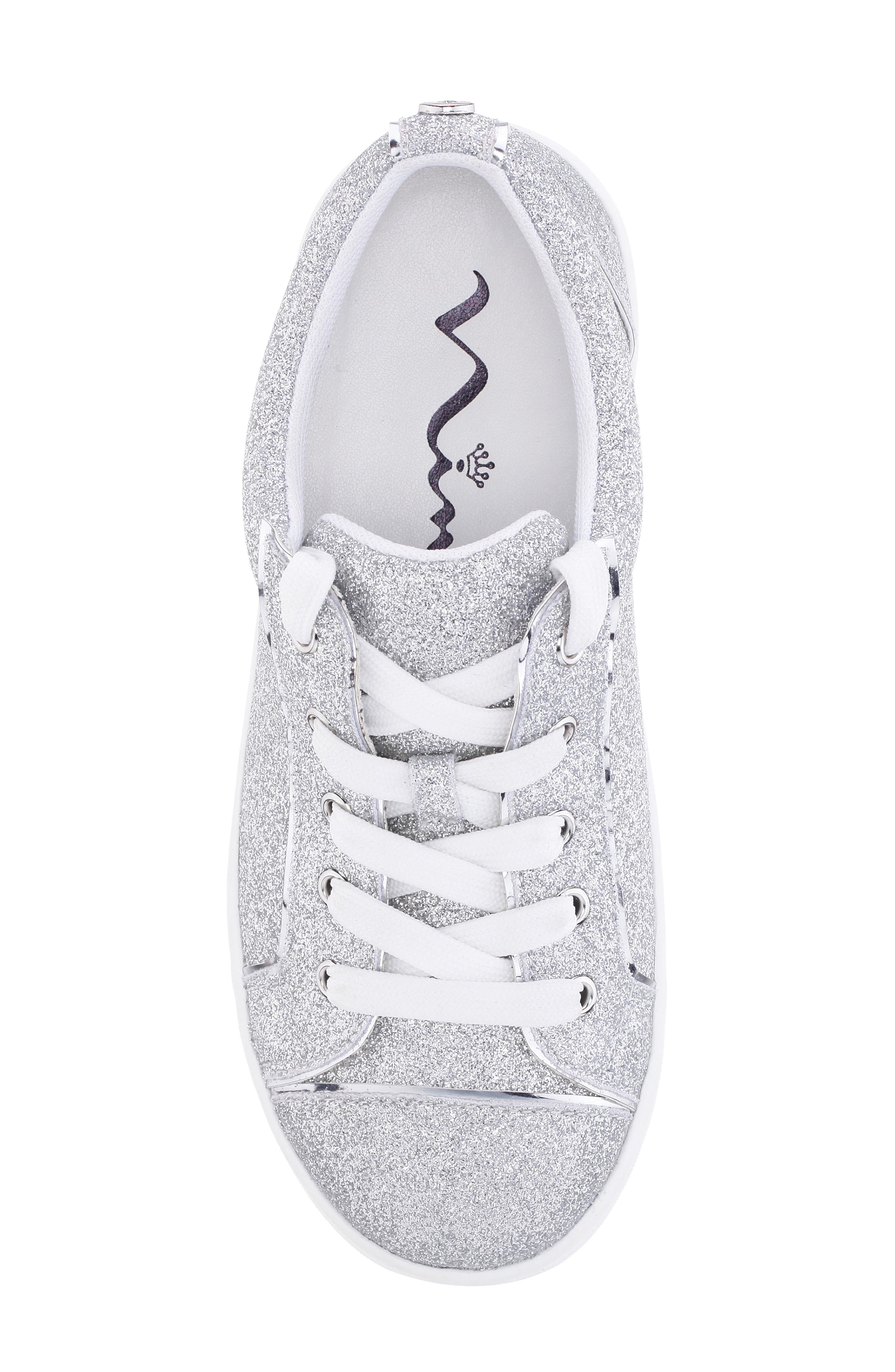 Nina Kids' Glitter Sneaker, Alternate, color, Slvglt