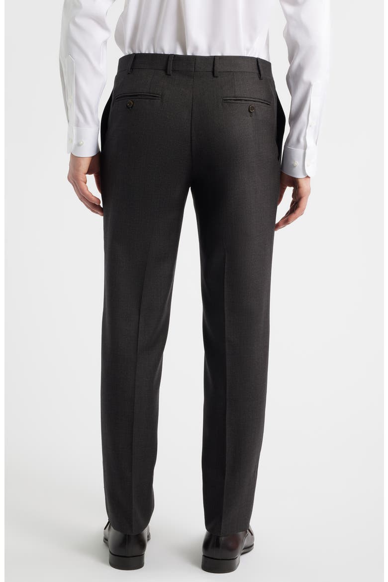 Siena Regular Fit Super 130s Wool Solid Dress Pants, Alternate, color, BLACK