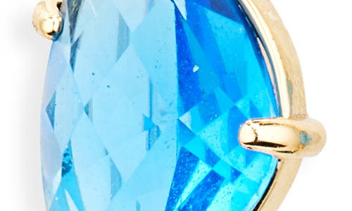 Eye Candy Los Angeles Blue Crystal Drop Earrings In Gold
