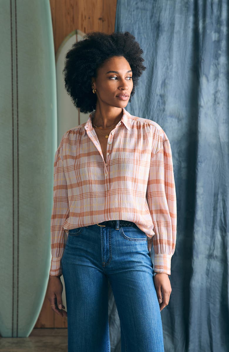 Faherty Olli Check Shirt, Alternate, color, Aroma Plaid