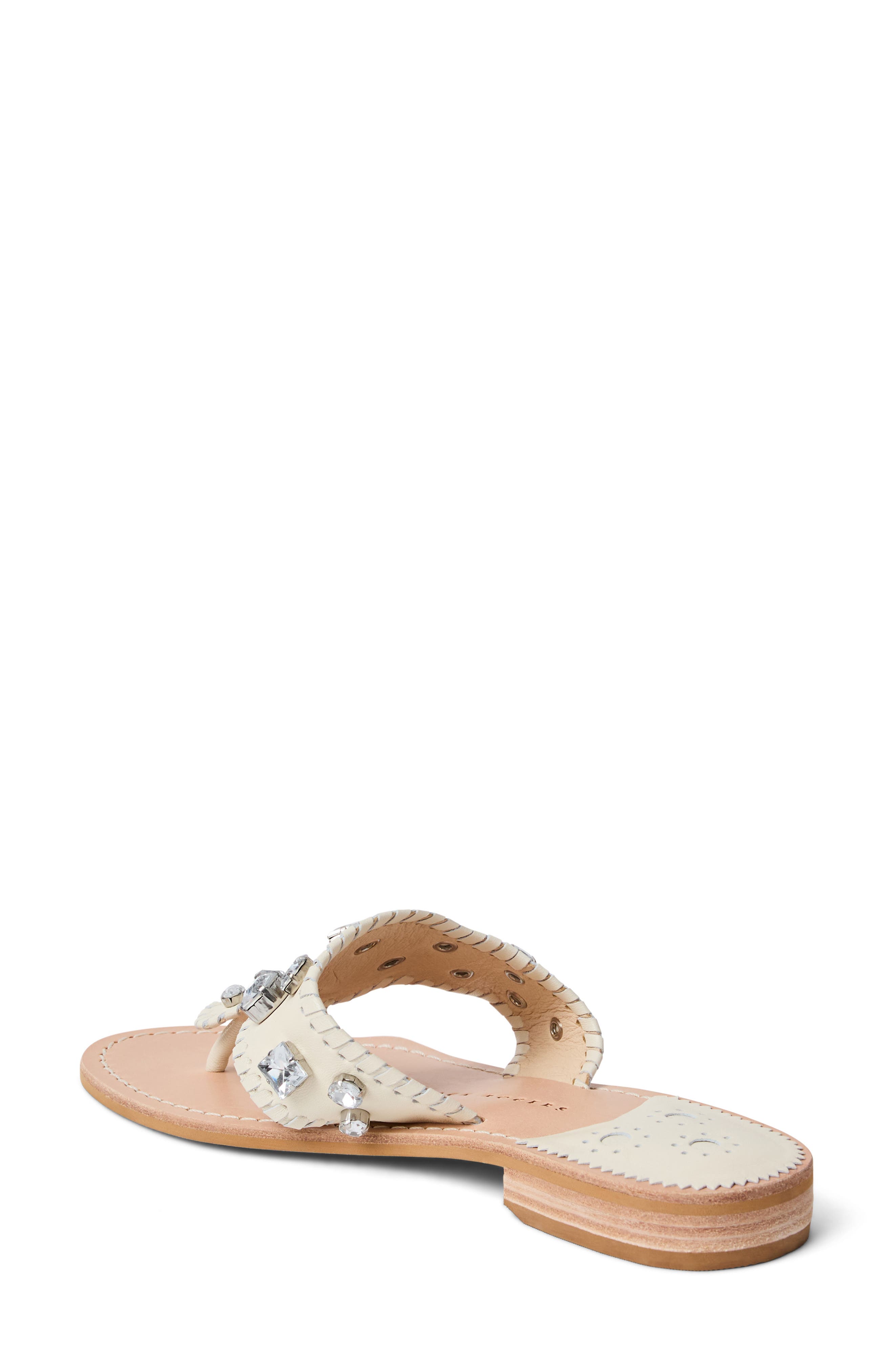 Jacks Jewel Flip Flop, Alternate, color, IVORY