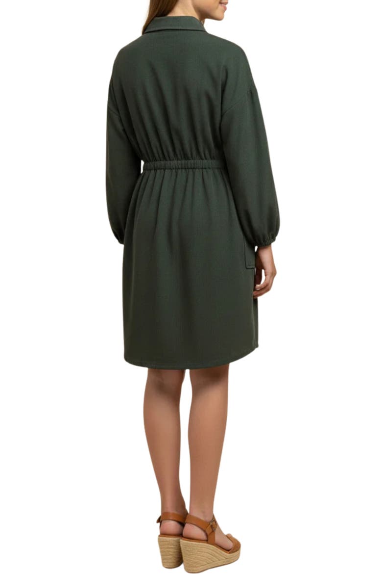 Long Sleeve Cotton Corduroy Dress, Alternate, color, OLIVE