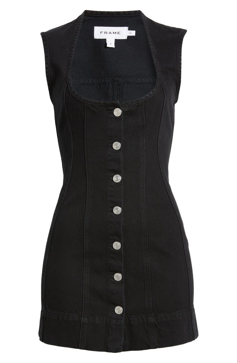 FRAME Seamed Denim Minidress, Alternate, color,