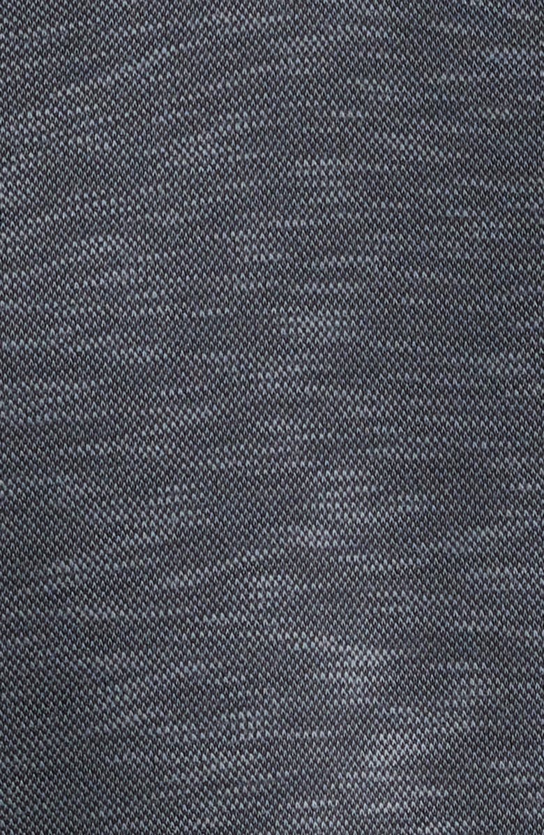 Johnston & Murphy Vintage Slub Modal Blend Johnny Collar Polo, Alternate, color, Charcoal