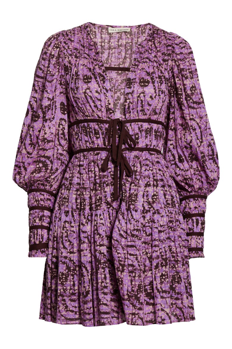 Kesia Long Sleeve Minidress, Alternate, color, LAVENDER