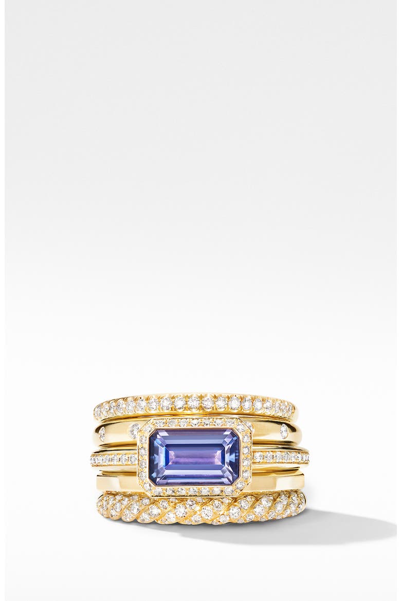 Stax 18k Yellow Gold Statement Ring with Tanzanite & Diamonds, Alternate, color, YELLOW GOLD/ TANZANITE