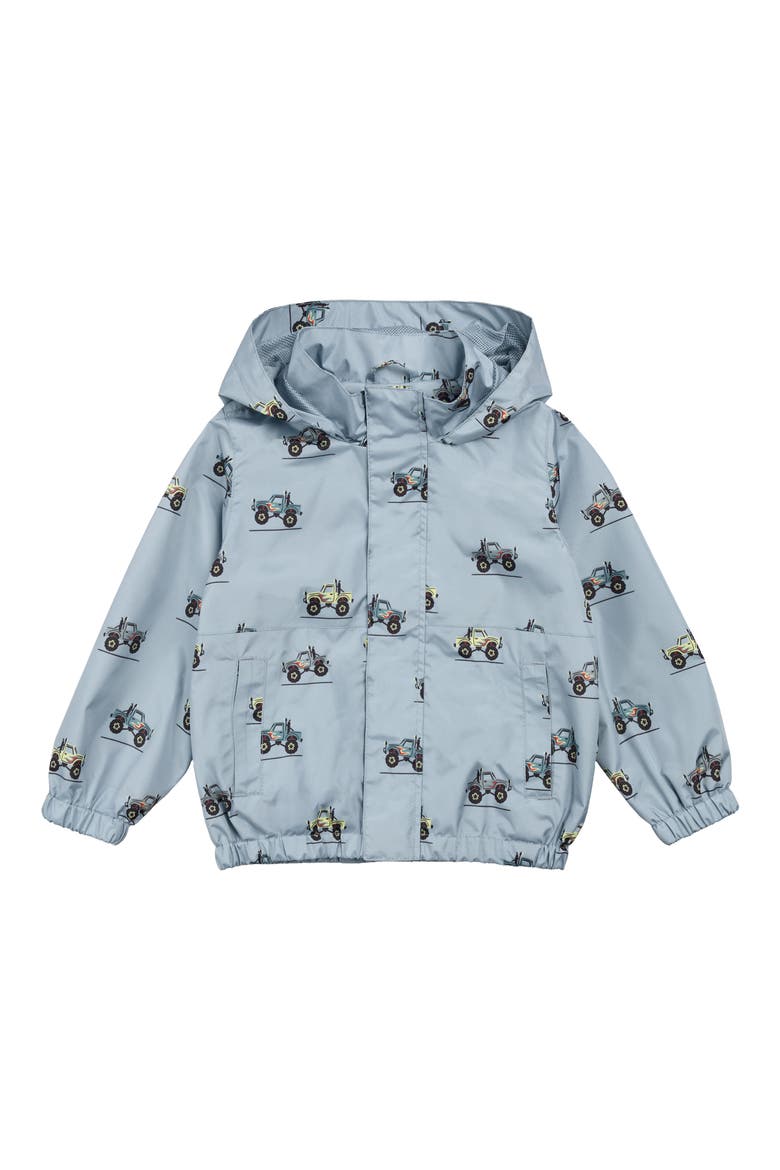 Hooded Windbreaker Jacket, Main, color, DUSTY BLUE