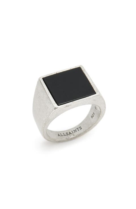 Men's Black Onyx Signet Ring