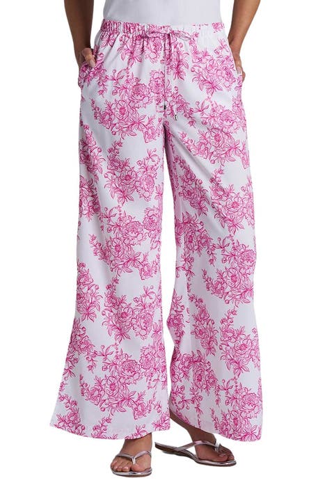 Women's Lynsu Wide Leg Pants with Overlap Detail, UPF 50+ Sun Protection
