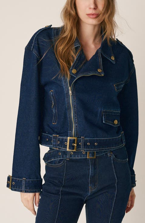 Denim Biker Jacket