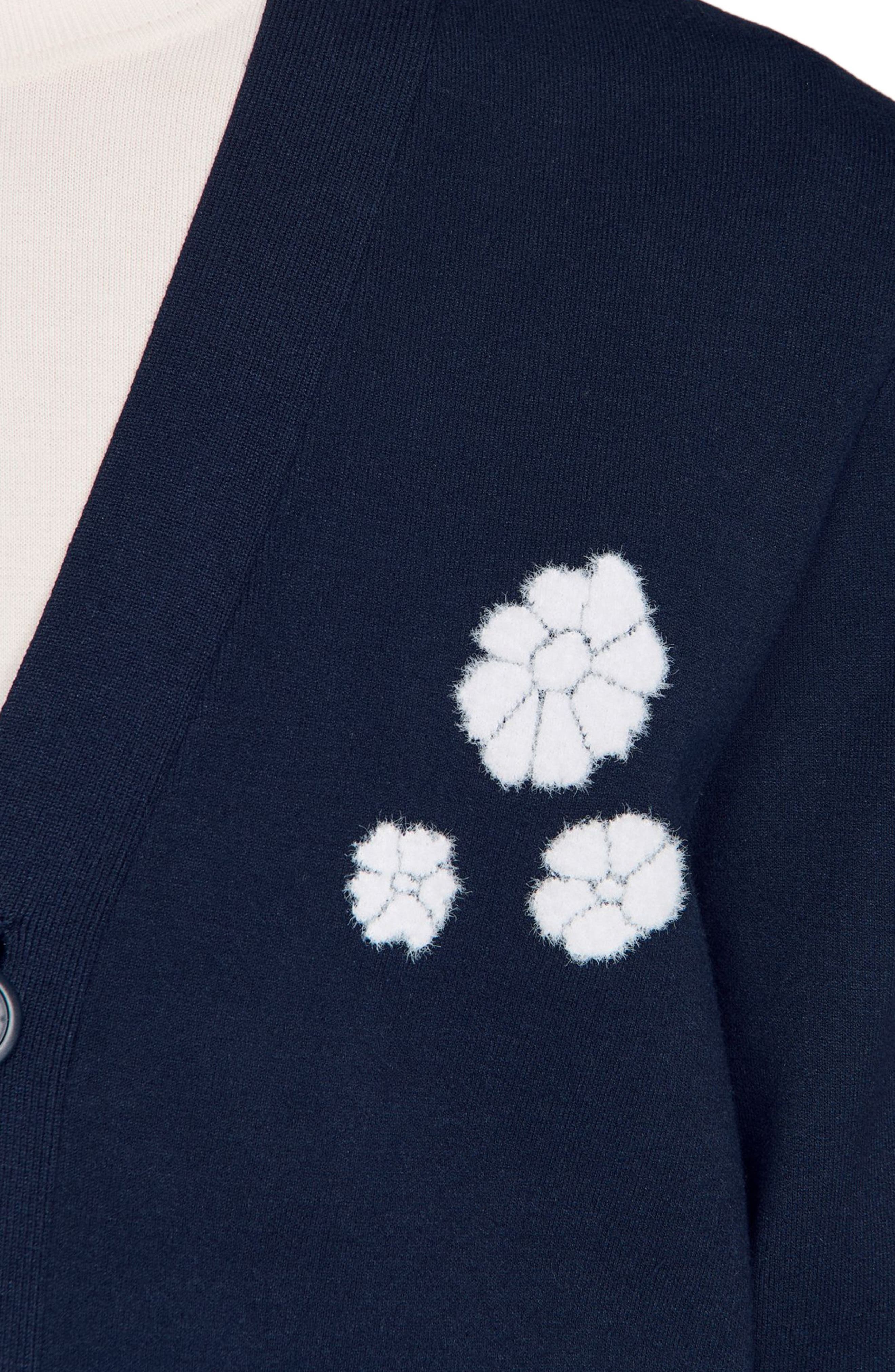 SANDRO Jacquard flower knit cardigan (Men) | Nordstrom