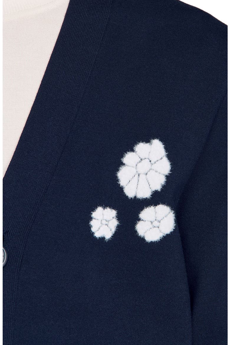 Cardigan with floral pattern, Alternate, color, Midnight blue