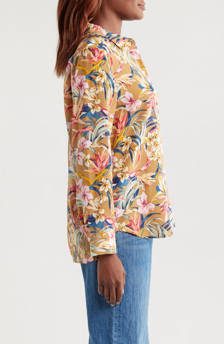 Tommy Bahama Flora Amora Button-Up Silk Shirt, Alternate, color, 