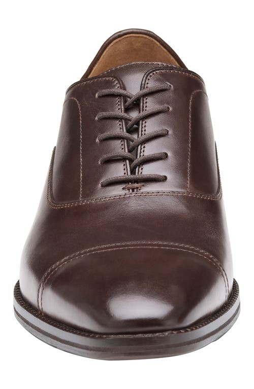 Johnston & Murphy Sullivan Cap Toe Oxford In Espresso Italian Calfskin