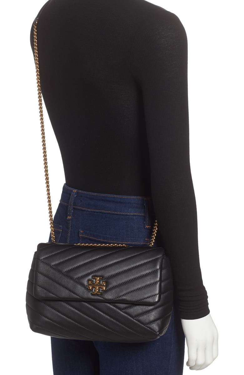 Tory Burch Kira Chevron Quilted Small Convertible Leather Crossbody Bag, Alternate, color,