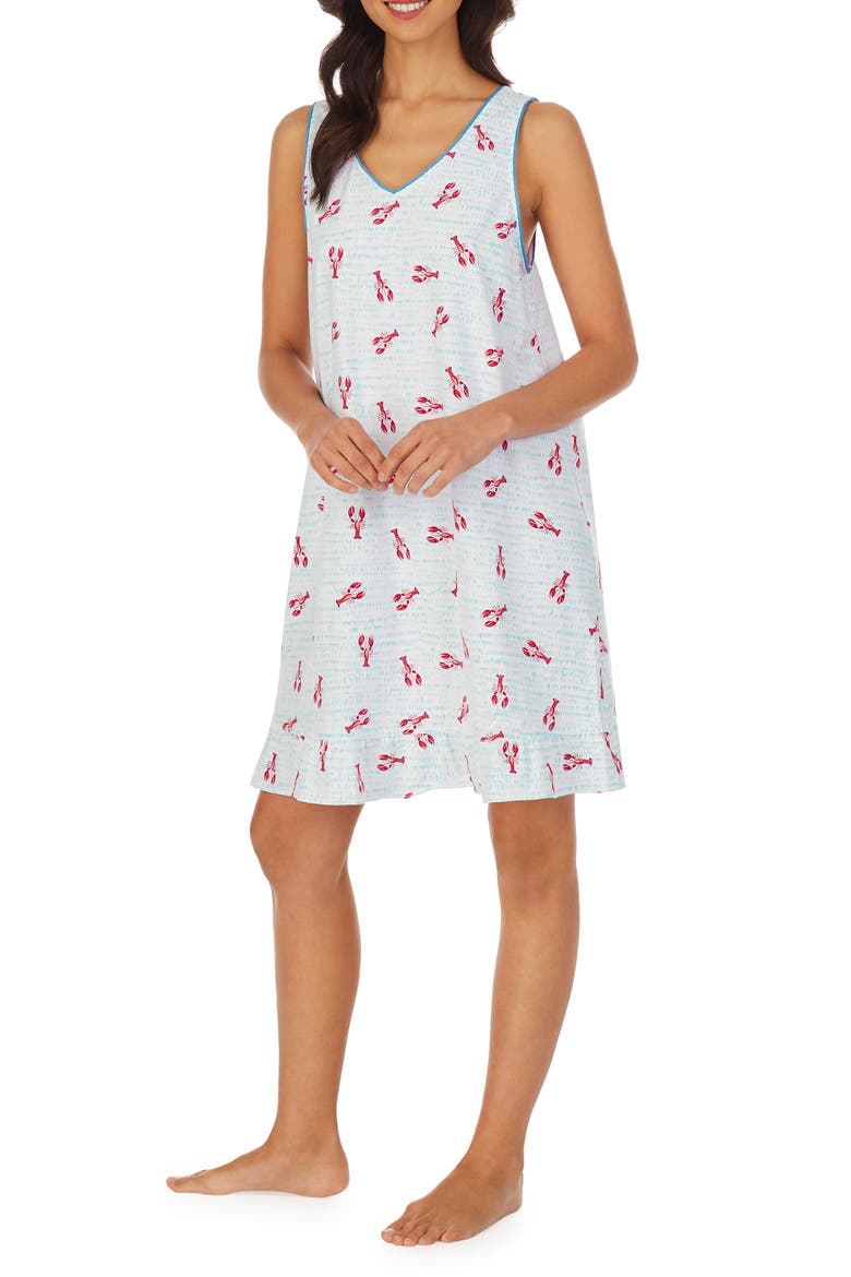 Ruffle Chemise, Alternate, color, LOBSTERS