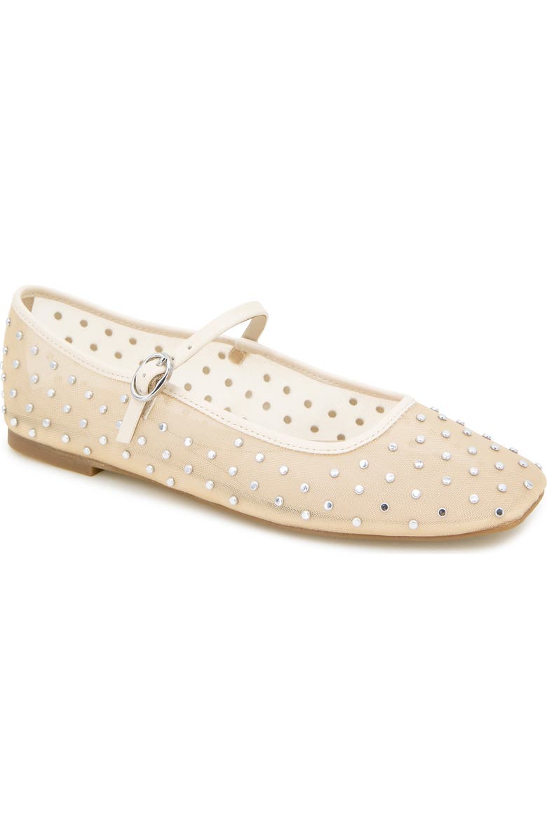 Kenneth Cole Jasper Mary Jane Flat, Main, color, Beige Mesh