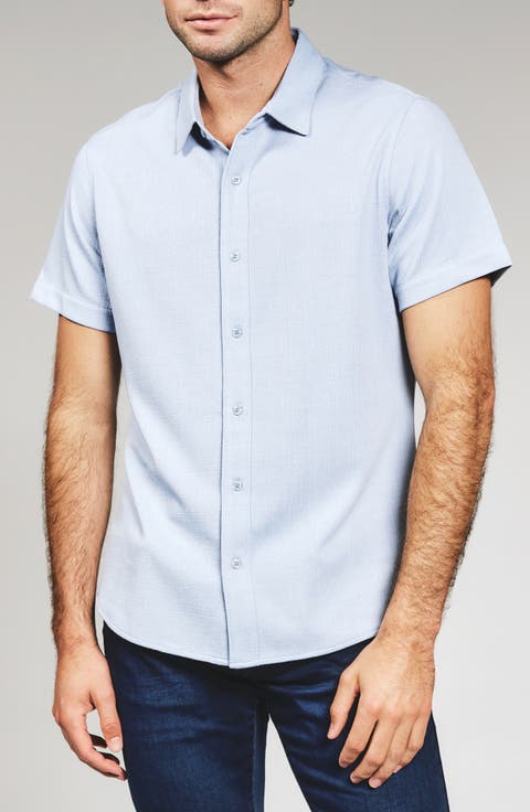 Camino Short Sleeve Knit Button-Up Shirt