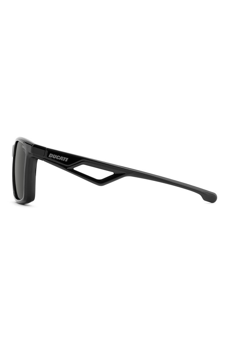 x Ducati 56mm Rectangular Sunglasses, Alternate, color, BLACK/ GREY