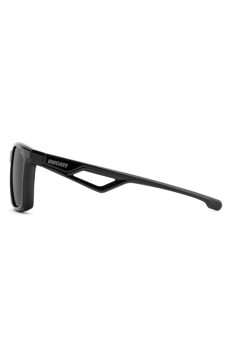 Carrera Eyewear x Ducati 56mm Rectangular Sunglasses, Alternate, color, Black/ Grey