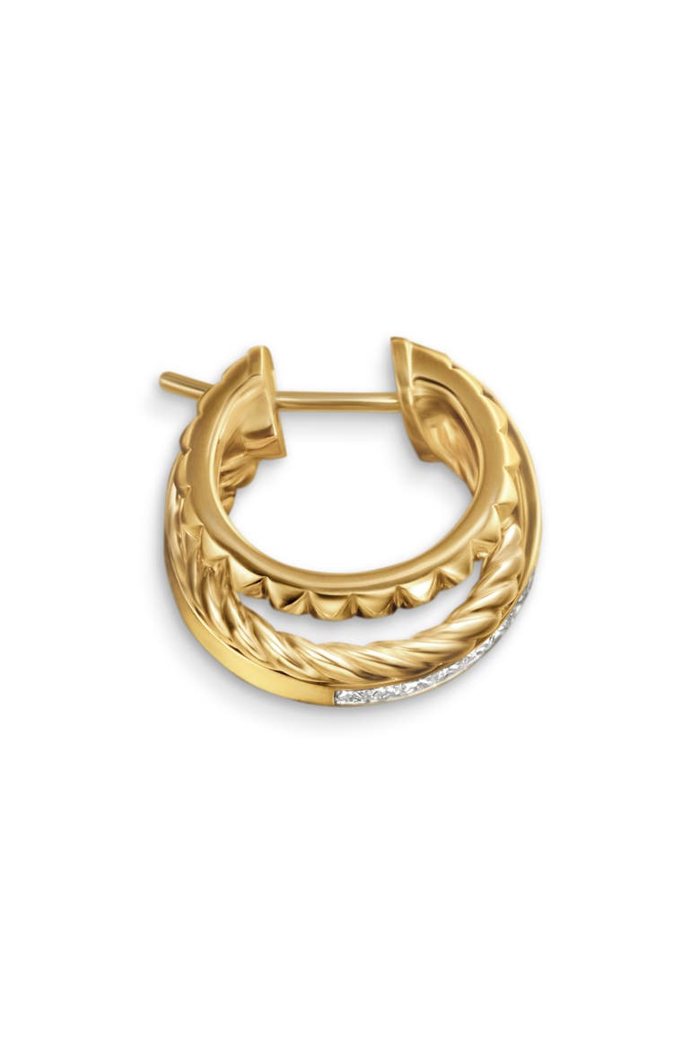 Crossover Trio Multirow Hoop Earrings, Alternate, color, 18K GOLD