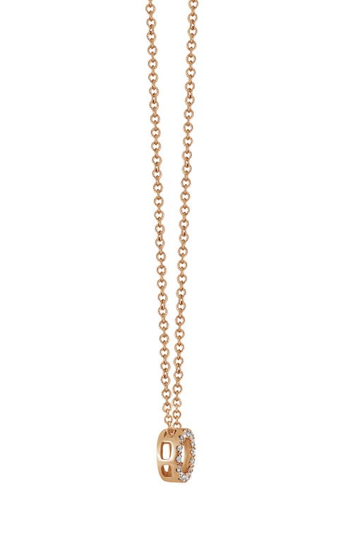 Bony Levy Diamond Pavé Initial Pendant Necklace In 18k Rose Gold - O
