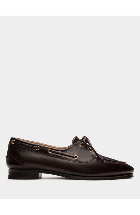 Plume Moccasin in Dark Leather