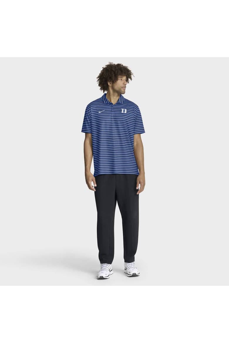 Men's Nike Royal Duke Blue Devils 2025 Coaches Premium Tour Stripe Dri-FIT Polo, Alternate, color, Royal