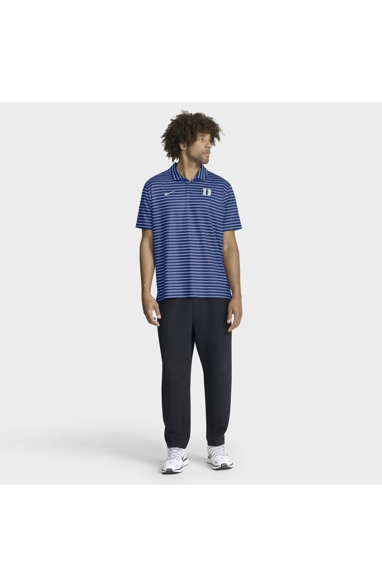 Nike Men
s Nike Royal Duke Blue Devils 2025 Coaches Premium Tour Stripe Dri-FIT Polo, Alternate, color, Royal